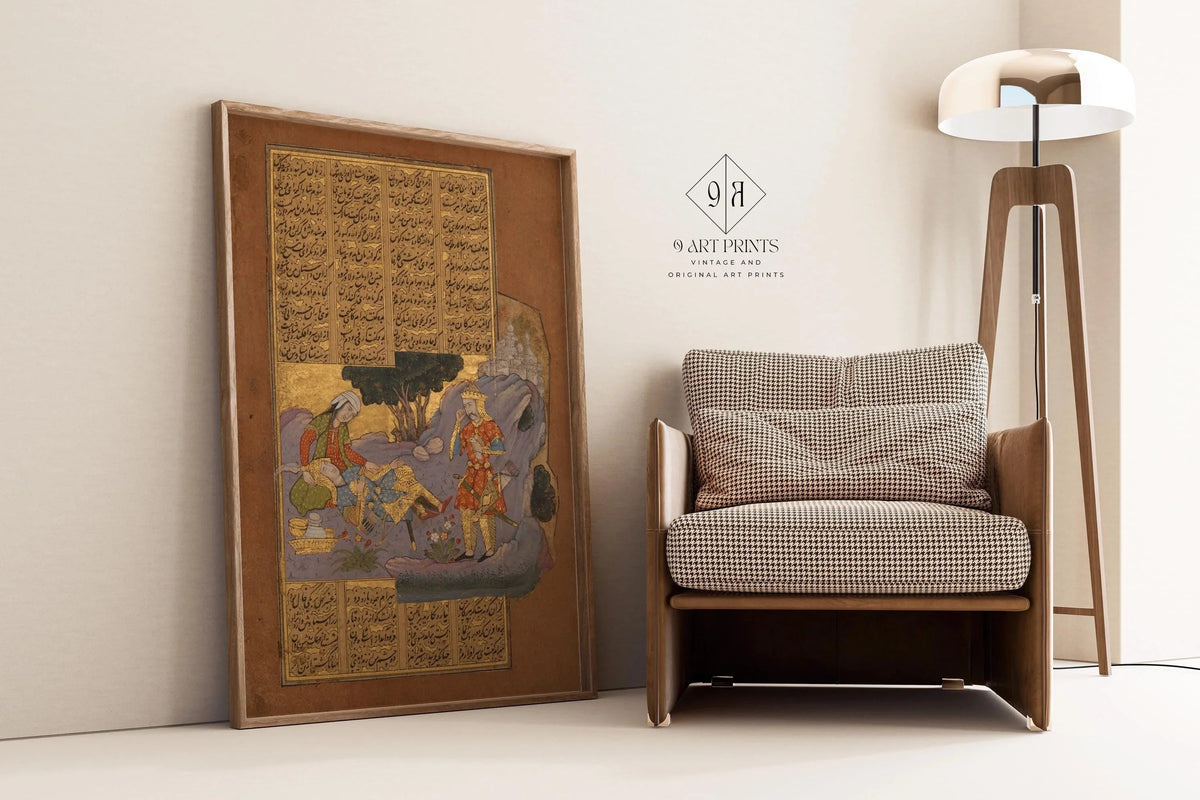 Death of Farud - Shahnama by Firdausi ‚Äì Persian Miniature Art of Astonishing Detail and Beauty | PRINT Framed Available