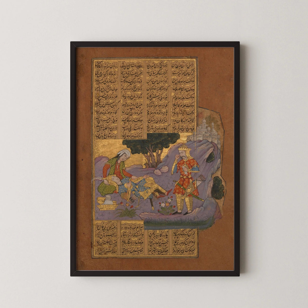 Death of Farud - Shahnama by Firdausi ‚Äì Persian Miniature Art of Astonishing Detail and Beauty | PRINT Framed Available