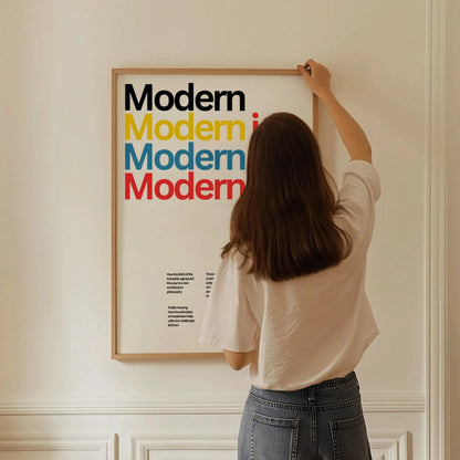 Modernism Typography Art Print: Dietmar Winkler Giclee Poster
