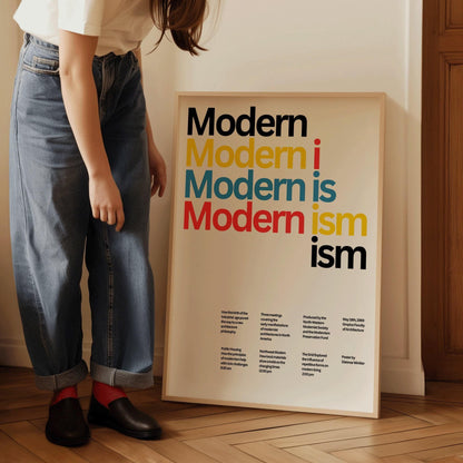 Modernism Typography Art Print: Dietmar Winkler Giclee Poster