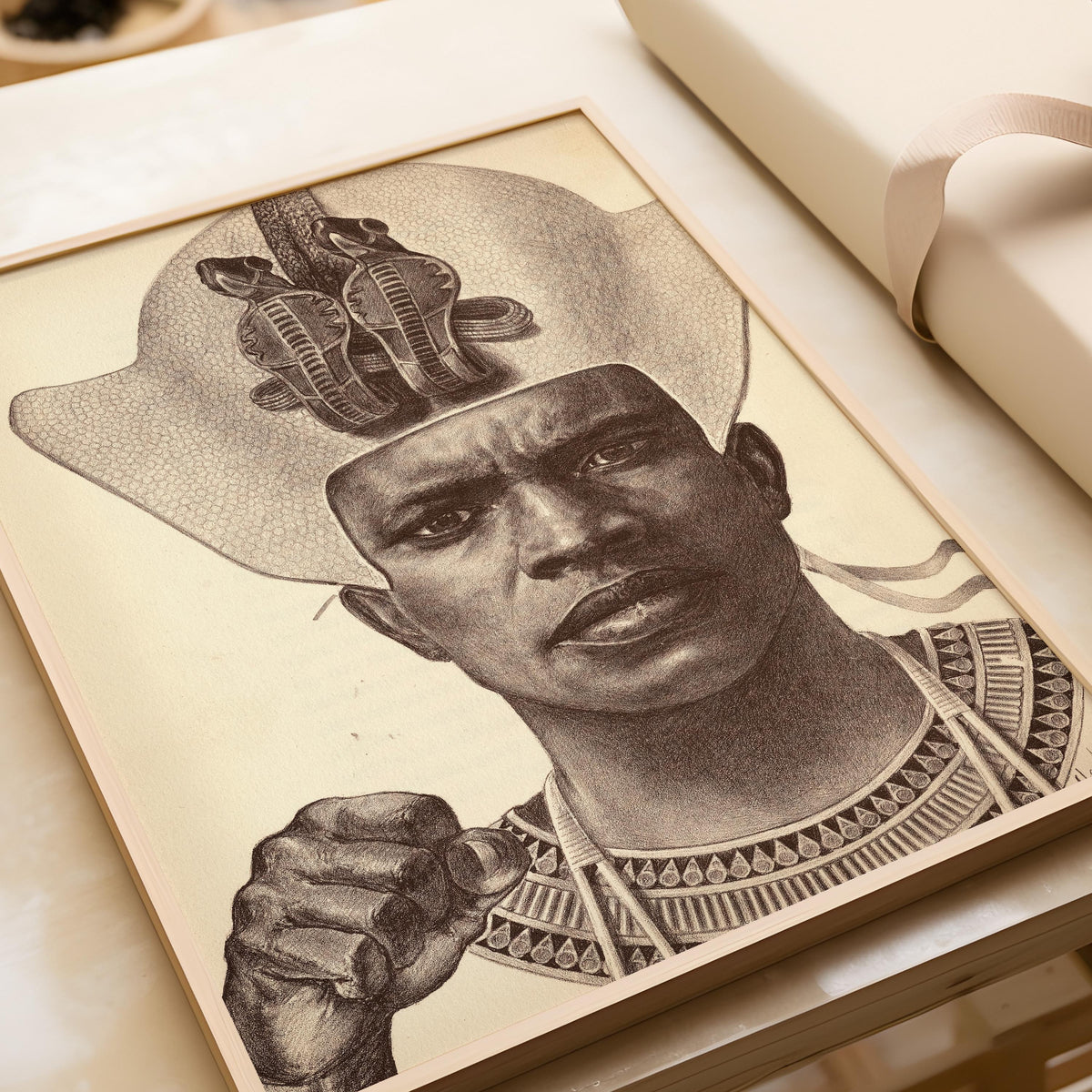 E. Harper Johnson - Piankhy the Great, Plate 9 | PRINT ‚Äì Majestic African Warrior King (Framed & Unframed Available)