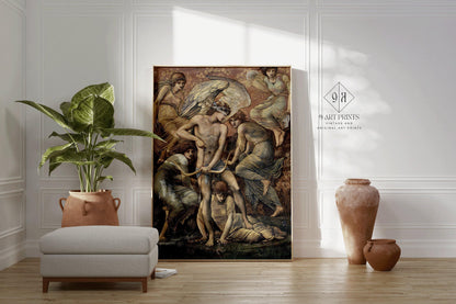 Edward Burne-Jones - Cupid's Hunting Grounds | Famous Mythology Classic Art (available handframed or unframed)