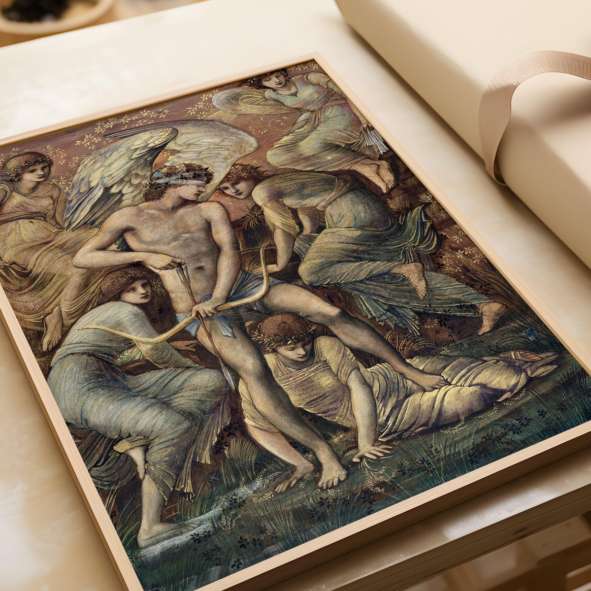Edward Burne-Jones - Cupid's Hunting Grounds | Famous Mythology Classic Art (available handframed or unframed)