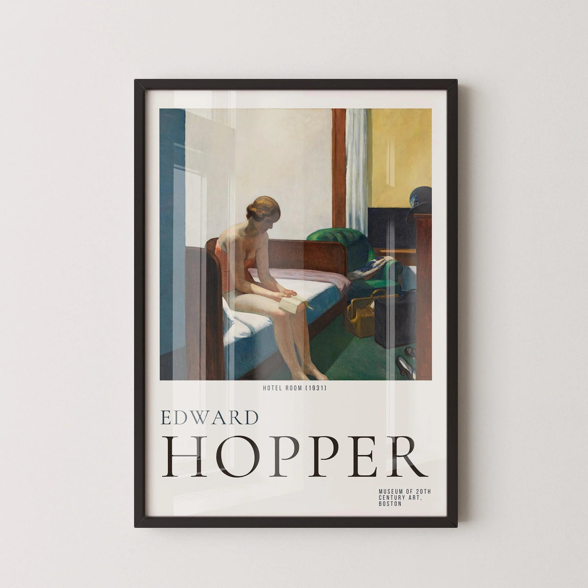 Edward Hopper - CHAMBRE D'HÔTEL | Art célèbre (disponible encadré à la main ou non encadré)