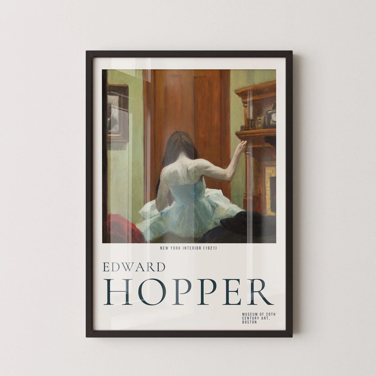 Edward Hopper - Intérieur New Yorkais | Œuvre Célèbre (disponible encadrée à la main ou sans cadre)