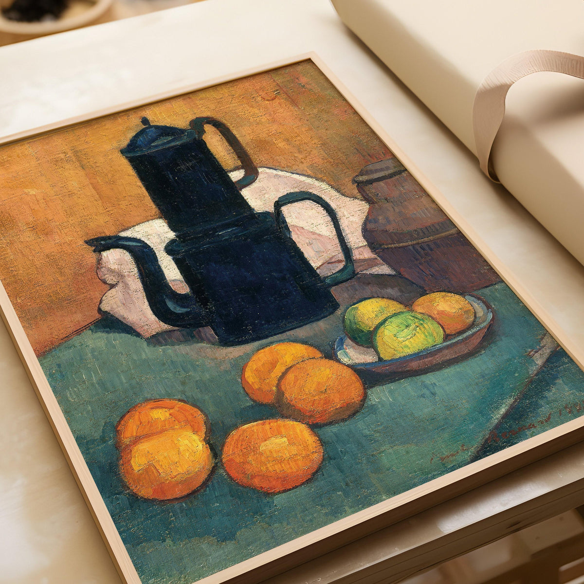 Emile Bernard Still Life Art Print: The Blue Coffee Pot (Framed or Unframed)