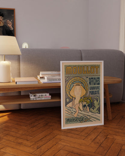 Art Nouveau Poster: Eugene Roux - Moullot Marseille, Mosaic Design