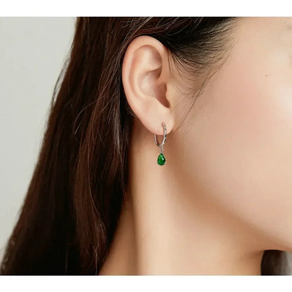 Sublimes boucles d'oreilles Ishwar Goutte d'eau | Argent Sterling 925 | 4 Couleurs | Bijoux Tendance Sce1018