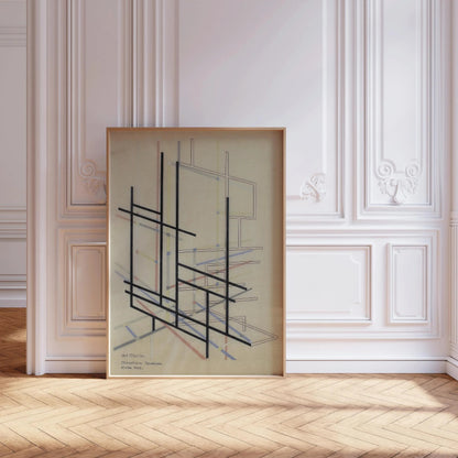 Bauhaus Structure Art Print: Felix del Marle Mid-Century Modern Giclee Print
