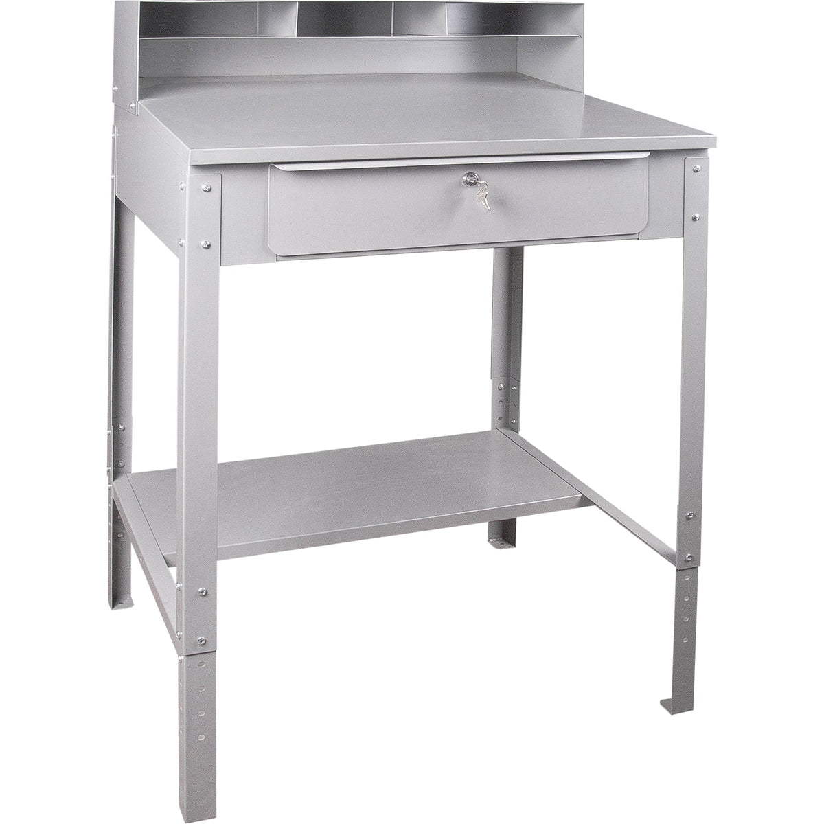 Pupitre d'atelier ouvert, 34-1/2" L x 30" P x 53" H, Gris