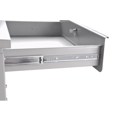 Cabinet Style Shop Desk, 34-1/2" W x 30" D x 53" H, Grey