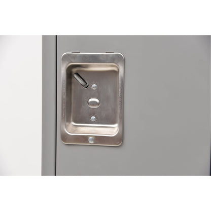 Lockers, 2 -tier, Bank of 3, 36" x 18" x 72", Steel, Grey, Rivet (Assembled)