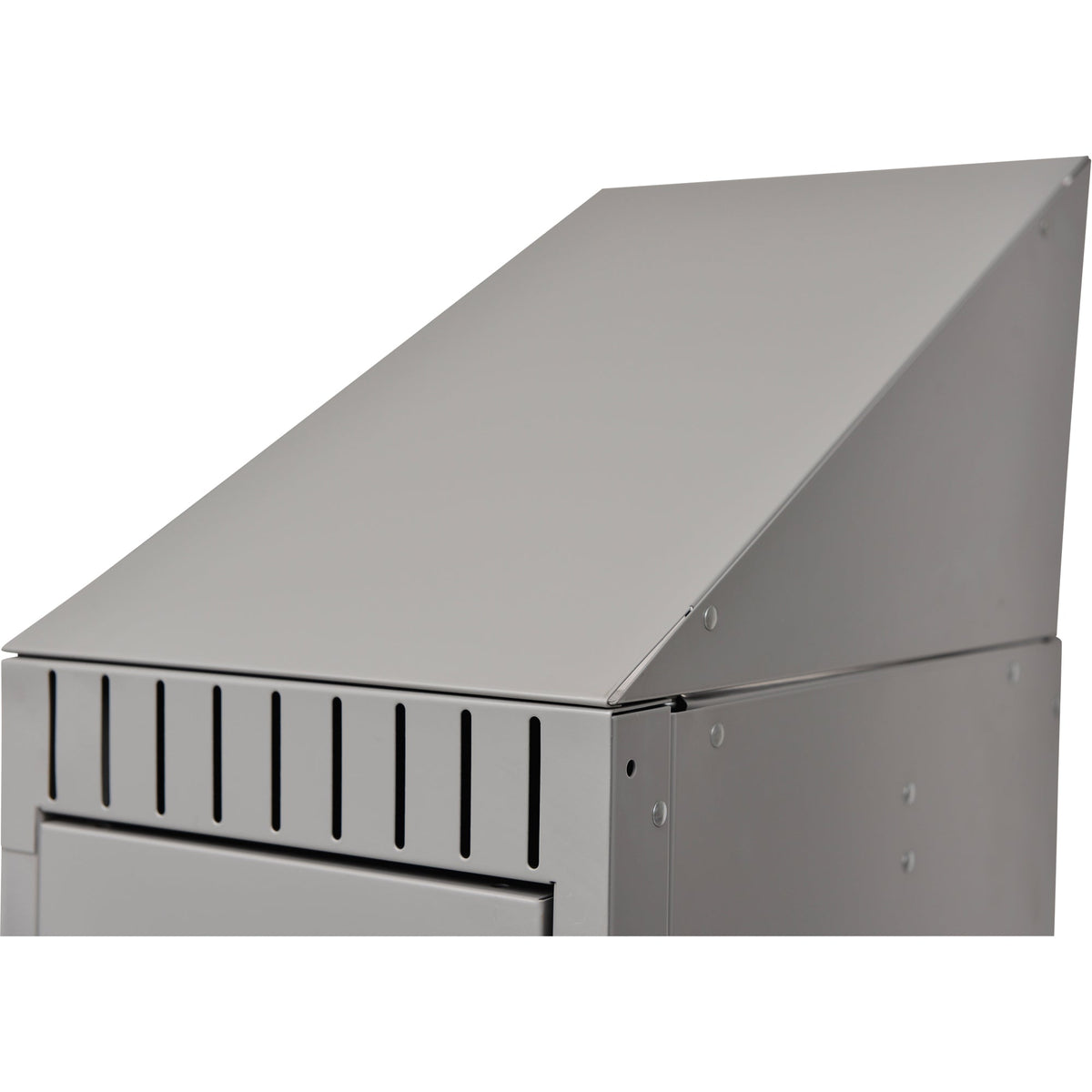 Dessus incliné, 1 casier, 18" P x 12" L x 10" H, Gris, Acier