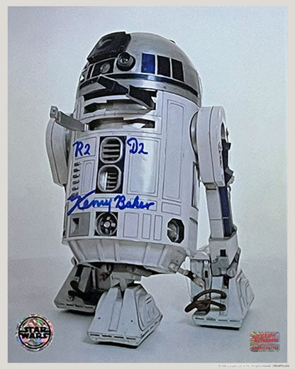 Kenny Baker Signed 8x10 Star Wars R2-D2 Photo