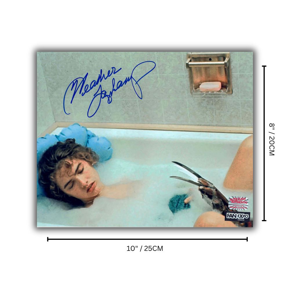 HEATHER LANGENKAMP PHOTO AUTOGRAPHIÉE 8X10 – FREDDY LES GRIFFES DE LA NUIT SOUVENIR D'HORREUR SIGNÉ