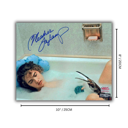 HEATHER LANGENKAMP PHOTO AUTOGRAPHIÉE 8X10 – FREDDY LES GRIFFES DE LA NUIT SOUVENIR D'HORREUR SIGNÉ