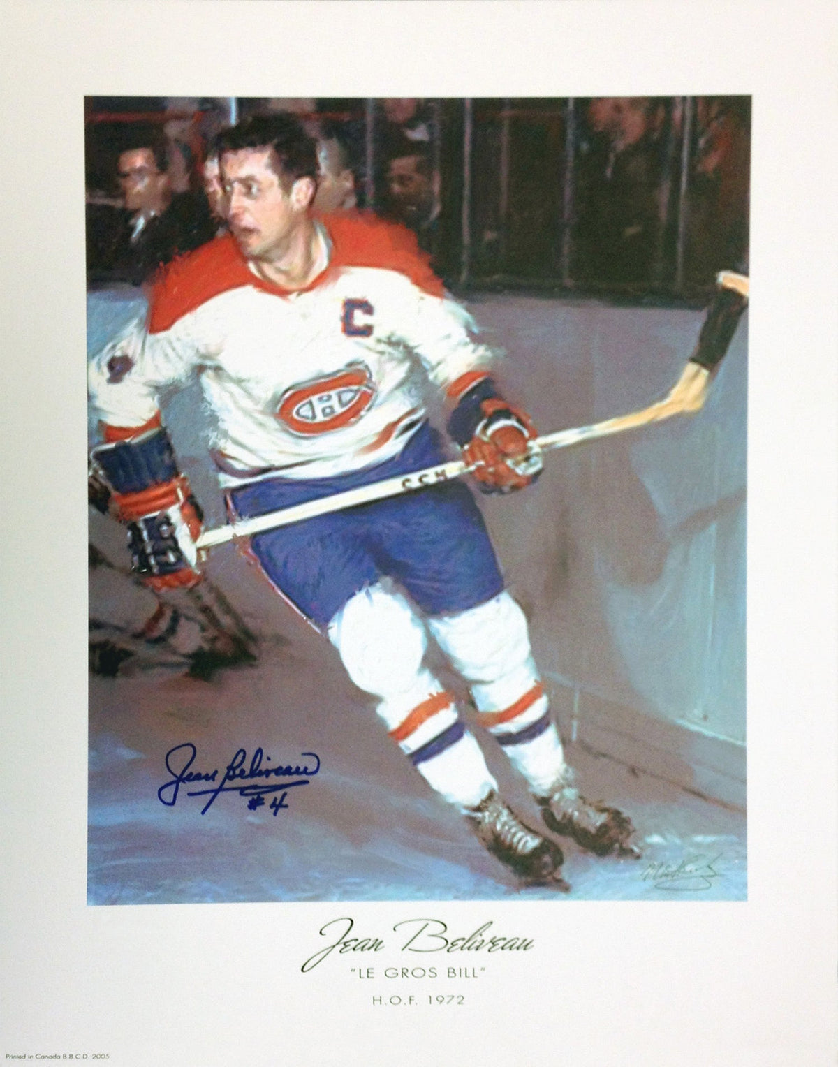 Autographed Jean Beliveau Lithograph