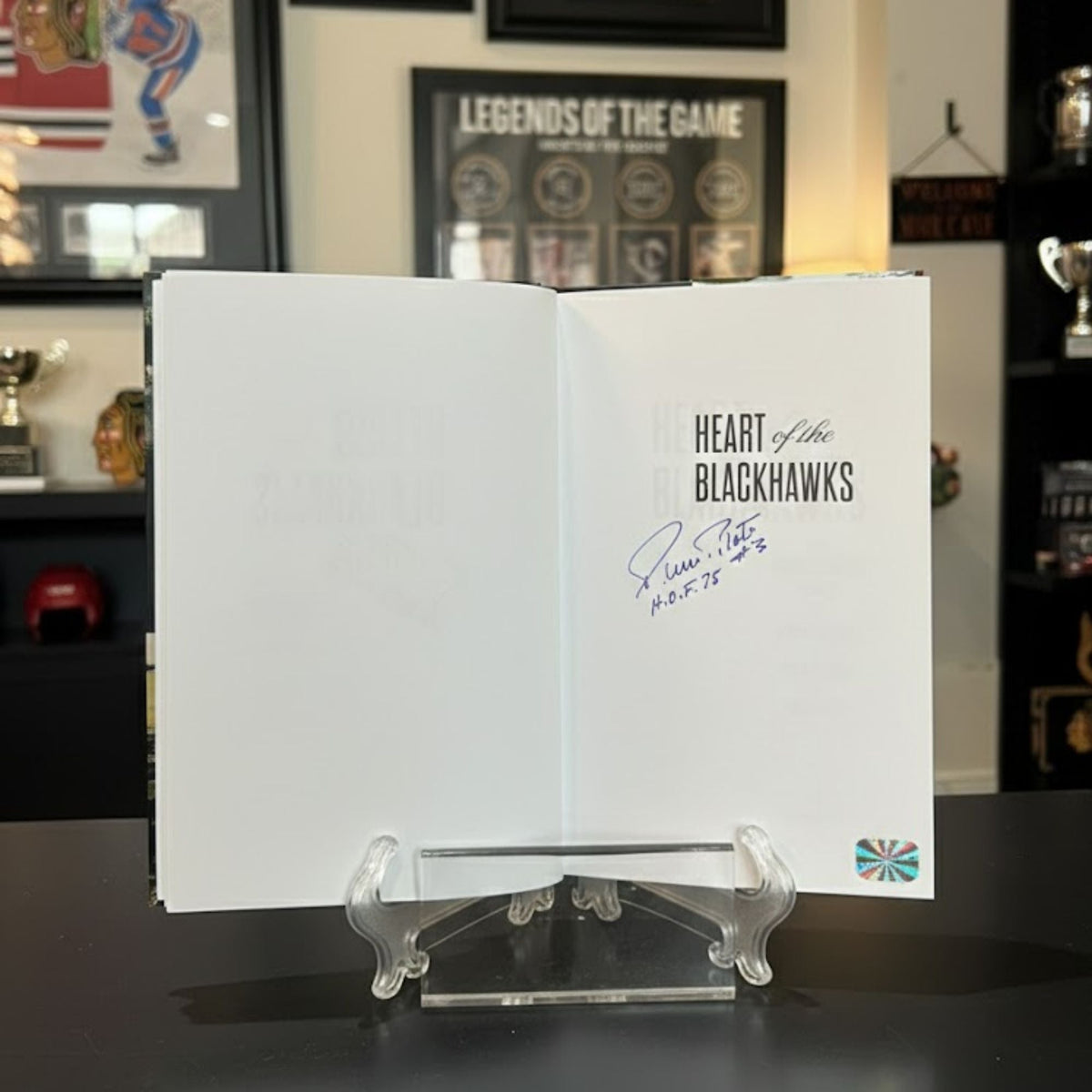 Heart of the Blackhawks Book Signed by Pierre Pilote