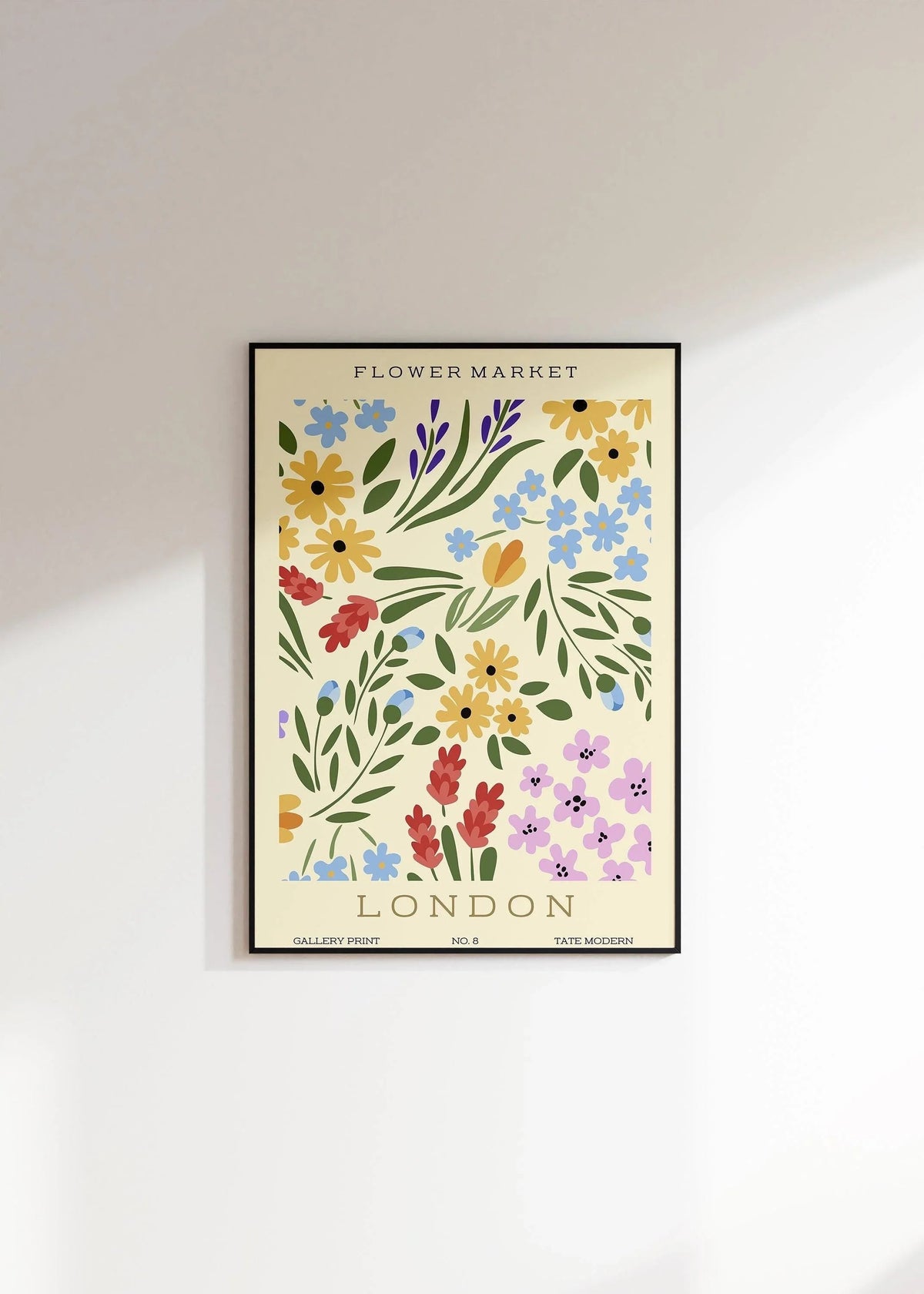 Flower Market - London | Modern Botanical Art Exhibition Print (available handframed or unframed)
