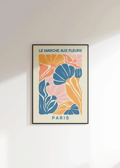 Flower Market - Paris | Modern Botanical Art Exhibition Print (available handframed or unframed)