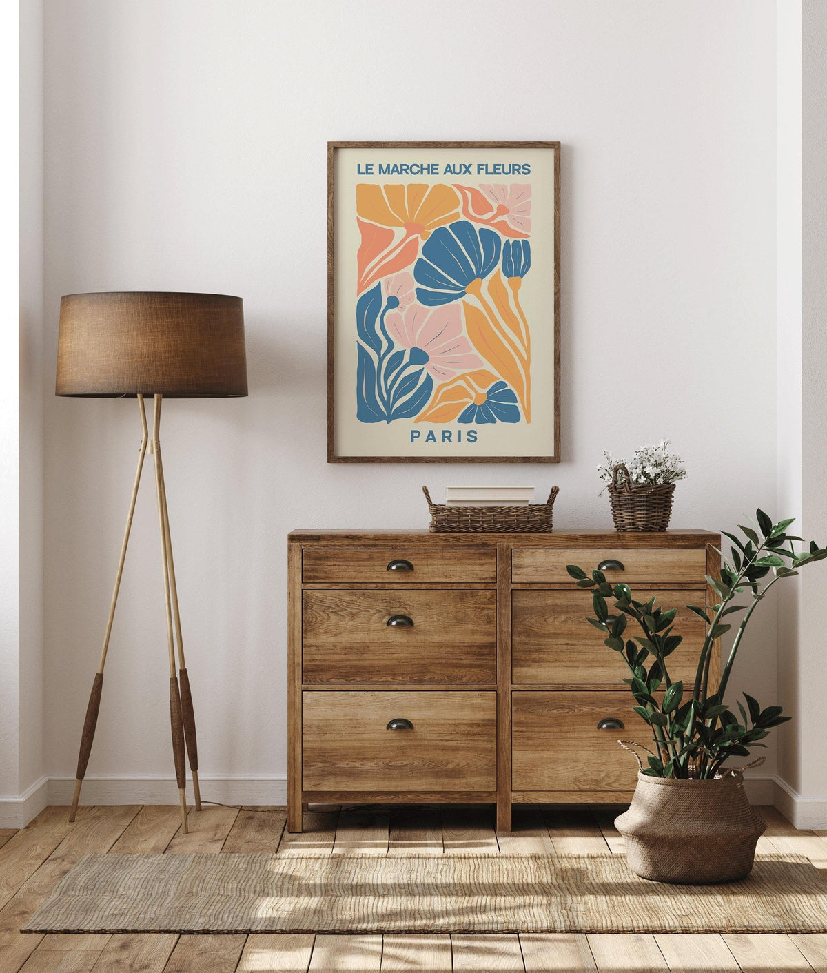 Flower Market - Paris | Modern Botanical Art Exhibition Print (available handframed or unframed)