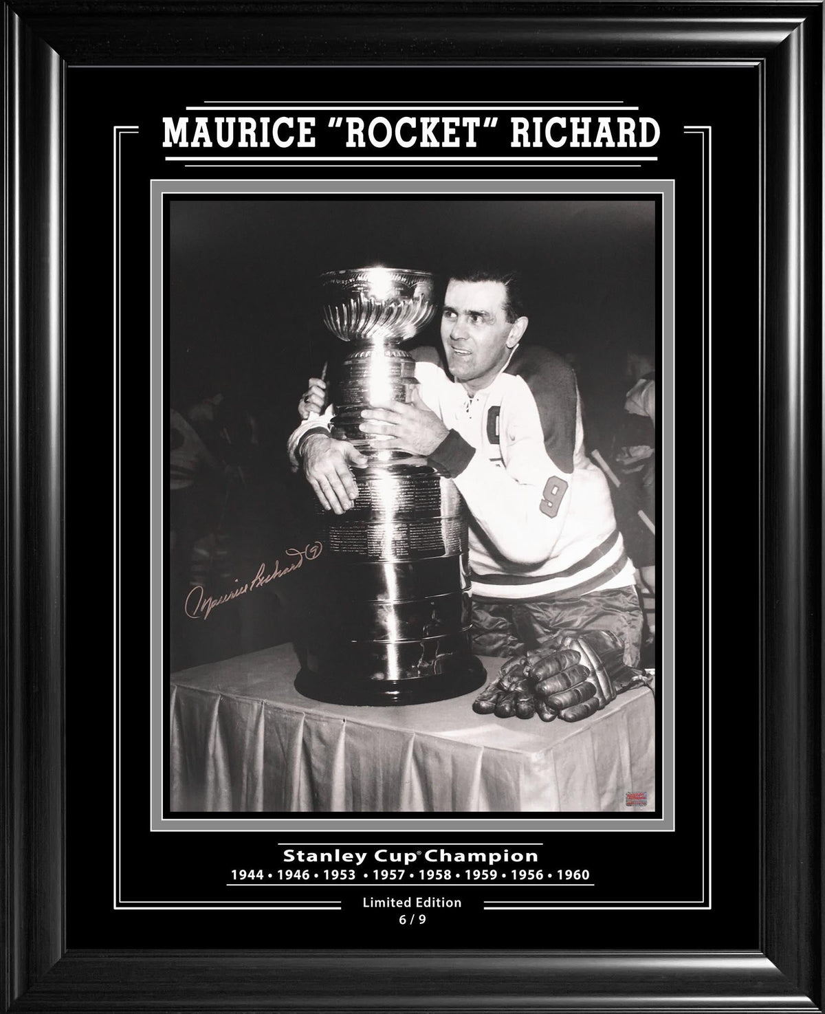 Maurice Richard Signed 16x20 Framed Photo /9