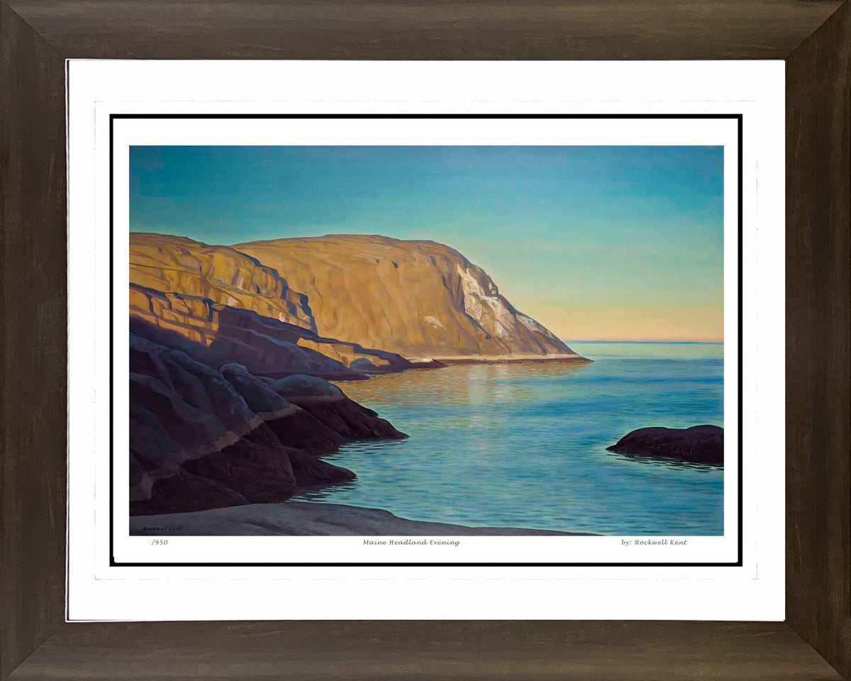 Rockwell Kent “Maine Headland Evening” Framed Print (30x24)