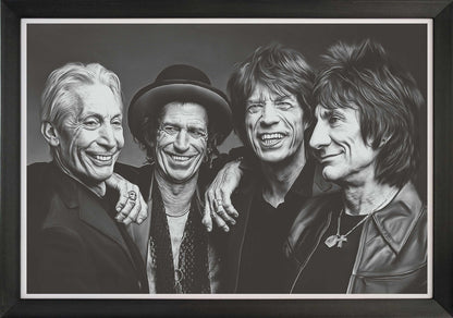 Rolling Stones Band Portrait Framed Art Reprint (33.5x23.5)