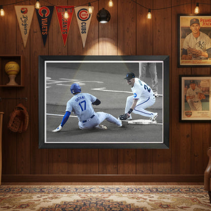 Shohei Ohtani Framed Canvas - 50th Stolen Base Milestone