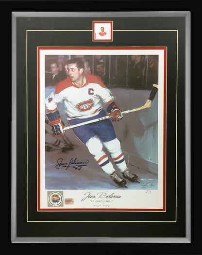 Jean Beliveau Signed Framed Lithograph #2 of 4 (24x20)