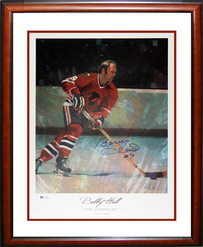 Bobby Hull Signed Artist Proof Lithograph 90 of 90 (27x23)