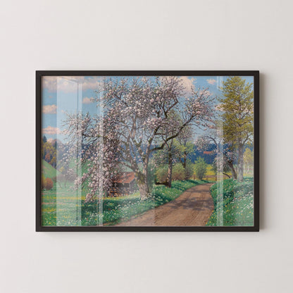Estampe Le jour du printemps de Fritz Müller-Landeck : art de la campagne allemande