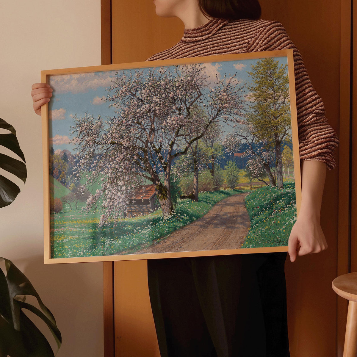 Estampe Le jour du printemps de Fritz Müller-Landeck : art de la campagne allemande
