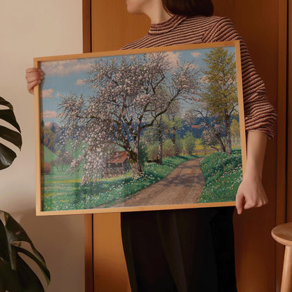 Estampe Le jour du printemps de Fritz Müller-Landeck : art de la campagne allemande