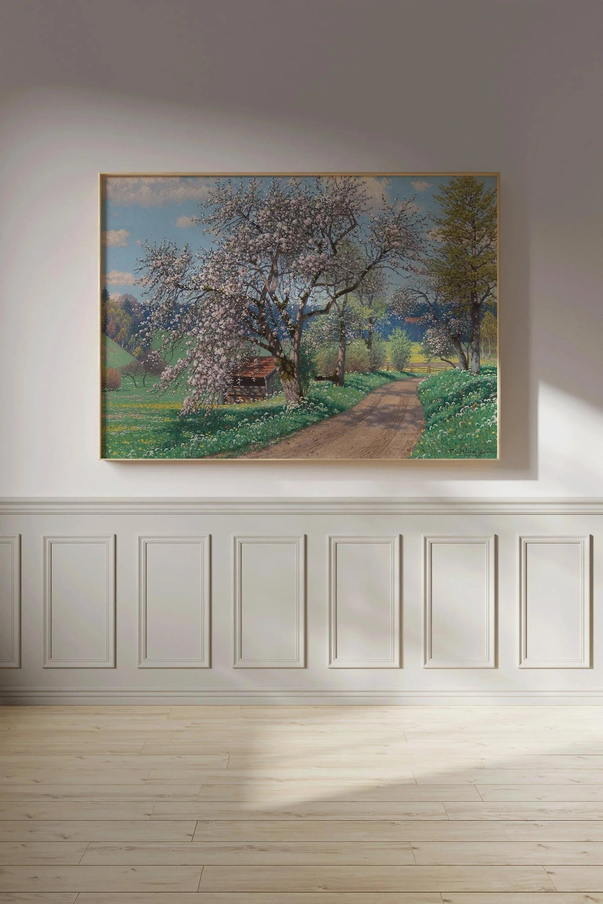 Estampe Le jour du printemps de Fritz Müller-Landeck : art de la campagne allemande