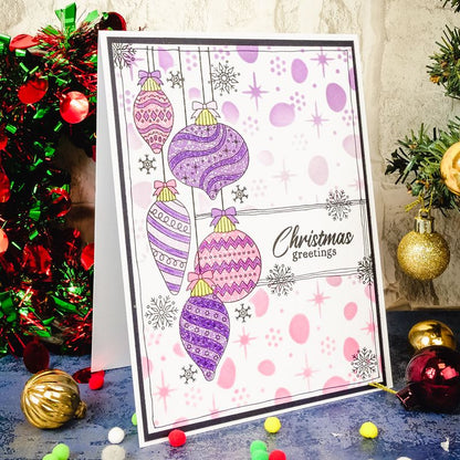 For The Love Of Masks - Masque Baubles & Snowflakes 6" x 8"