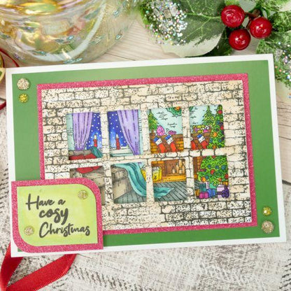 For The Love Of Stamps - Set de Tampons A6 Cheminée Cosy