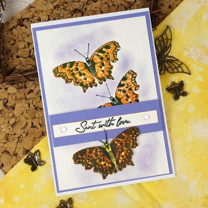 Pour l'amour des timbres - Papillon virgule à couches multiples