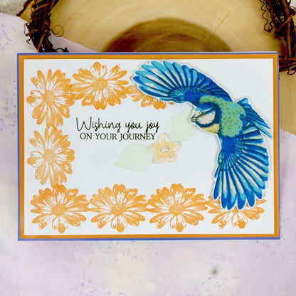 Pour l'amour des timbres - Mésange bleue en superposition