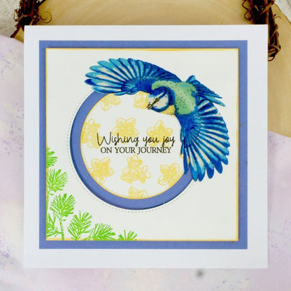 Pour l'amour des timbres - Mésange bleue en superposition