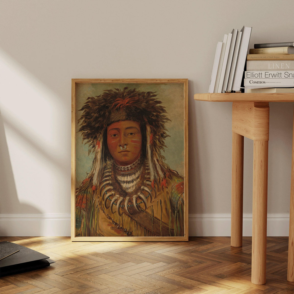 Ojibway Boy Chief Art Print: George Catlin Native American Portrait