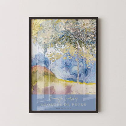 Georges de Feure - Boomrijk Landschap (Paysage arboré) | Tableau impressionniste classique (disponible encadré à la main ou non encadré)