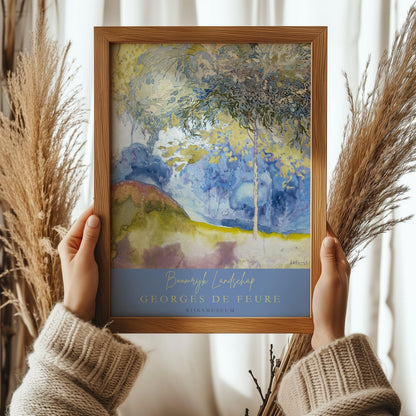Georges de Feure - Boomrijk Landschap (Paysage arboré) | Tableau impressionniste classique (disponible encadré à la main ou non encadré)
