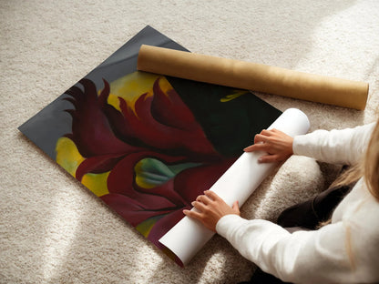 Georgia O'Keeffe - Érable rouge | L'Étonnante peinture en magnifique impression giclée (disponible encadrée à la main ou non encadrée)