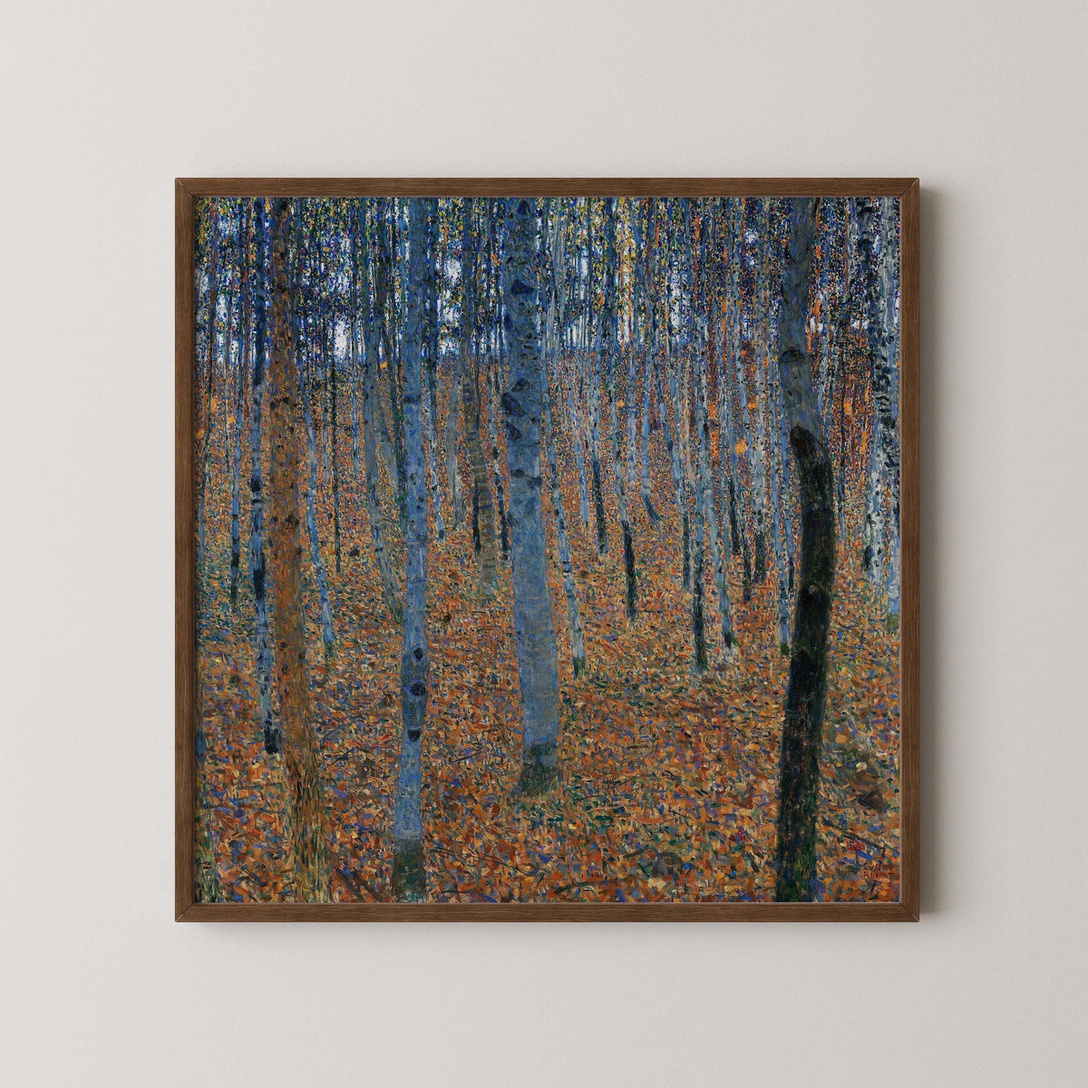 Gustav Klimt - Hêtre (Peinture Vintage Célèbre) (disponible encadré à la main ou sans cadre) 1x1