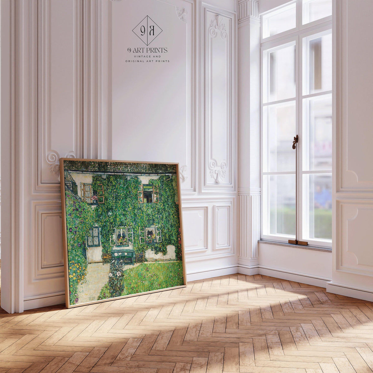 Gustav Klimt - Forester Garden | The Legendary Vintage Painting in Green (available handframed or unframed) 1x1