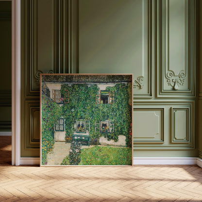 Gustav Klimt - Forester Garden | The Legendary Vintage Painting in Green (available handframed or unframed) 1x1