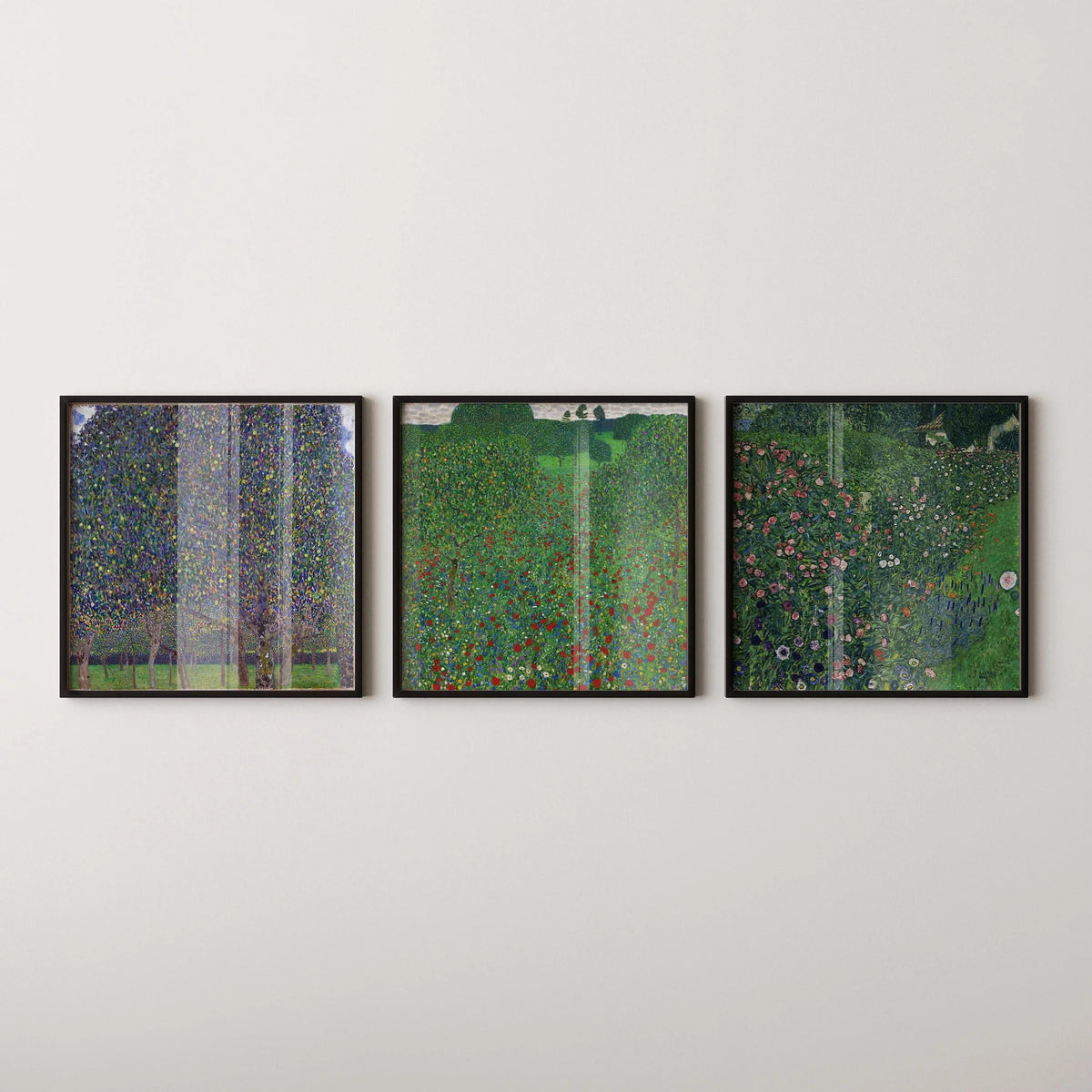Lot d'impressions d'art de jardin Gustav Klimt : Art Ancien