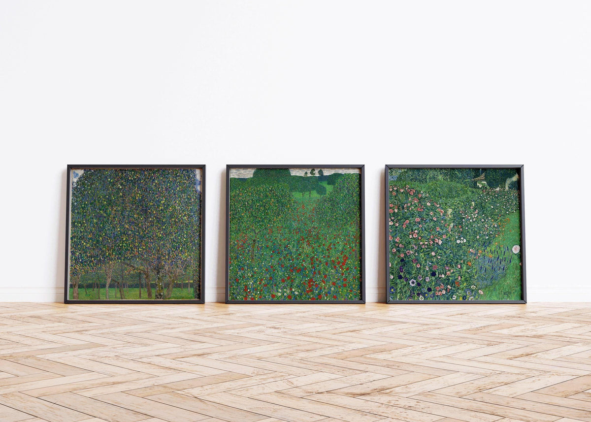 Lot d'impressions d'art de jardin Gustav Klimt : Art Ancien