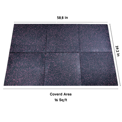 HAJEX Tapis de Sol Durs pour Salle de Sport - Lot de 6